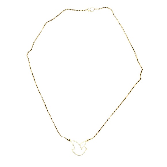 Gold bird necklace - Picture 2 of 4